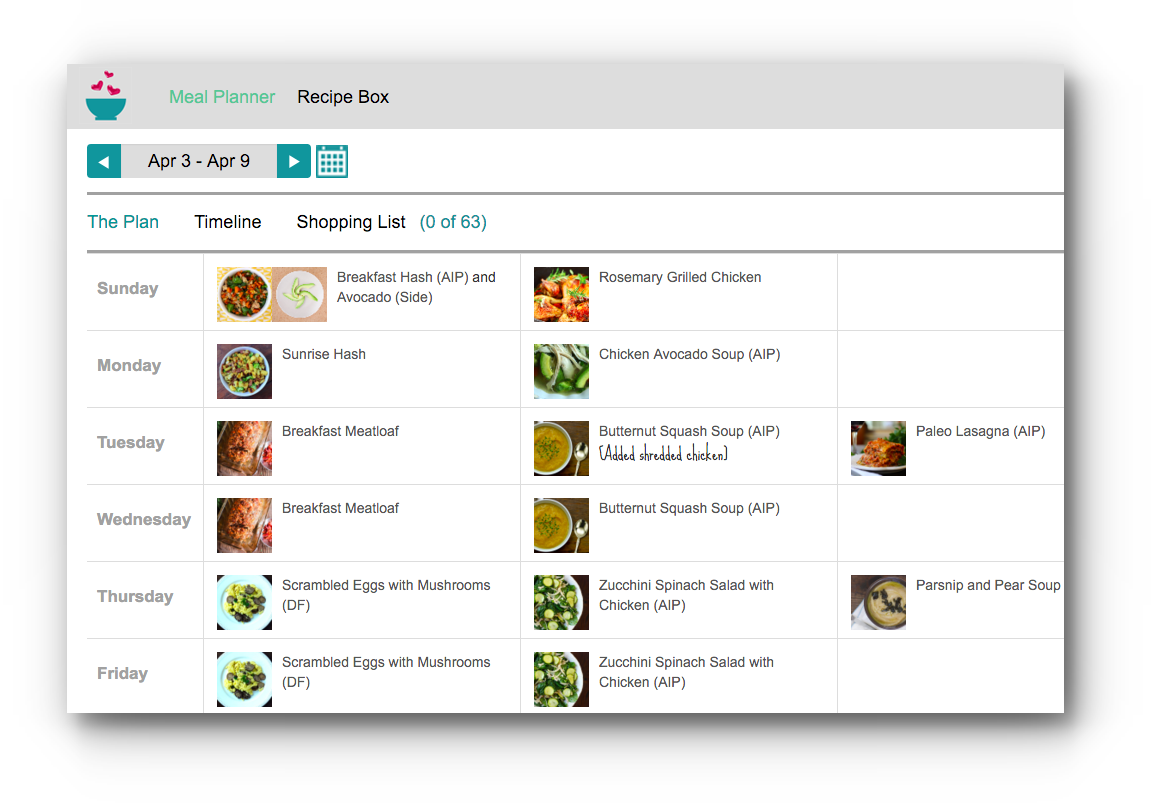 recipe week