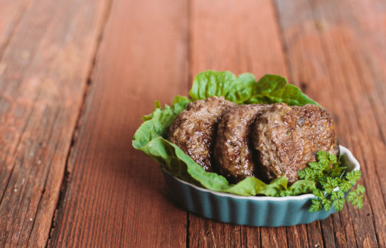 three-herb beef breakfast patties