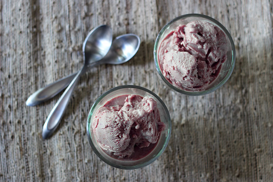 Strawberry Basil Balsamic Ice Cream