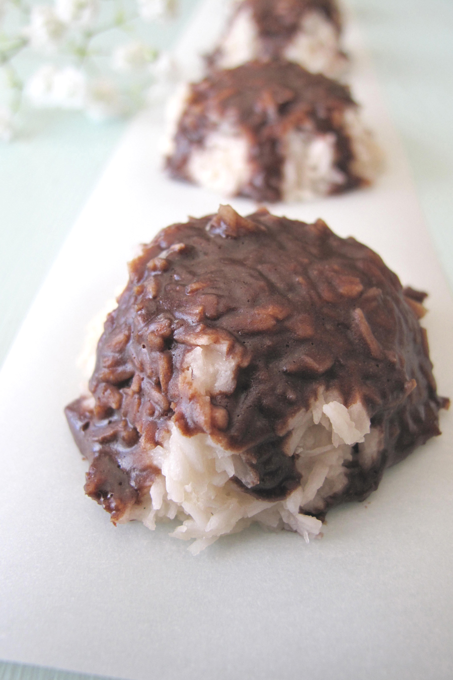 Raw Coconut Macaroons with "Chocolate" Ganache | Autoimmune-Paleo.com