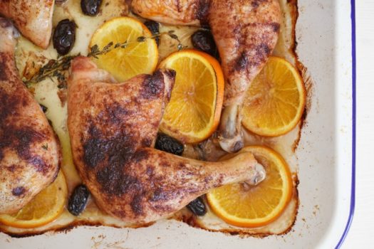 Spiced Baked Chicken with Black Olives, Orange and Thyme | Autoimmune-Paleo.com