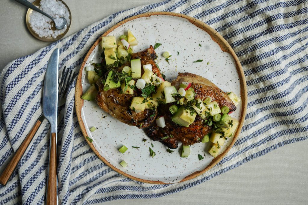 Grilled Chicken Thighs with PineappleMint Salsa Autoimmune Wellness