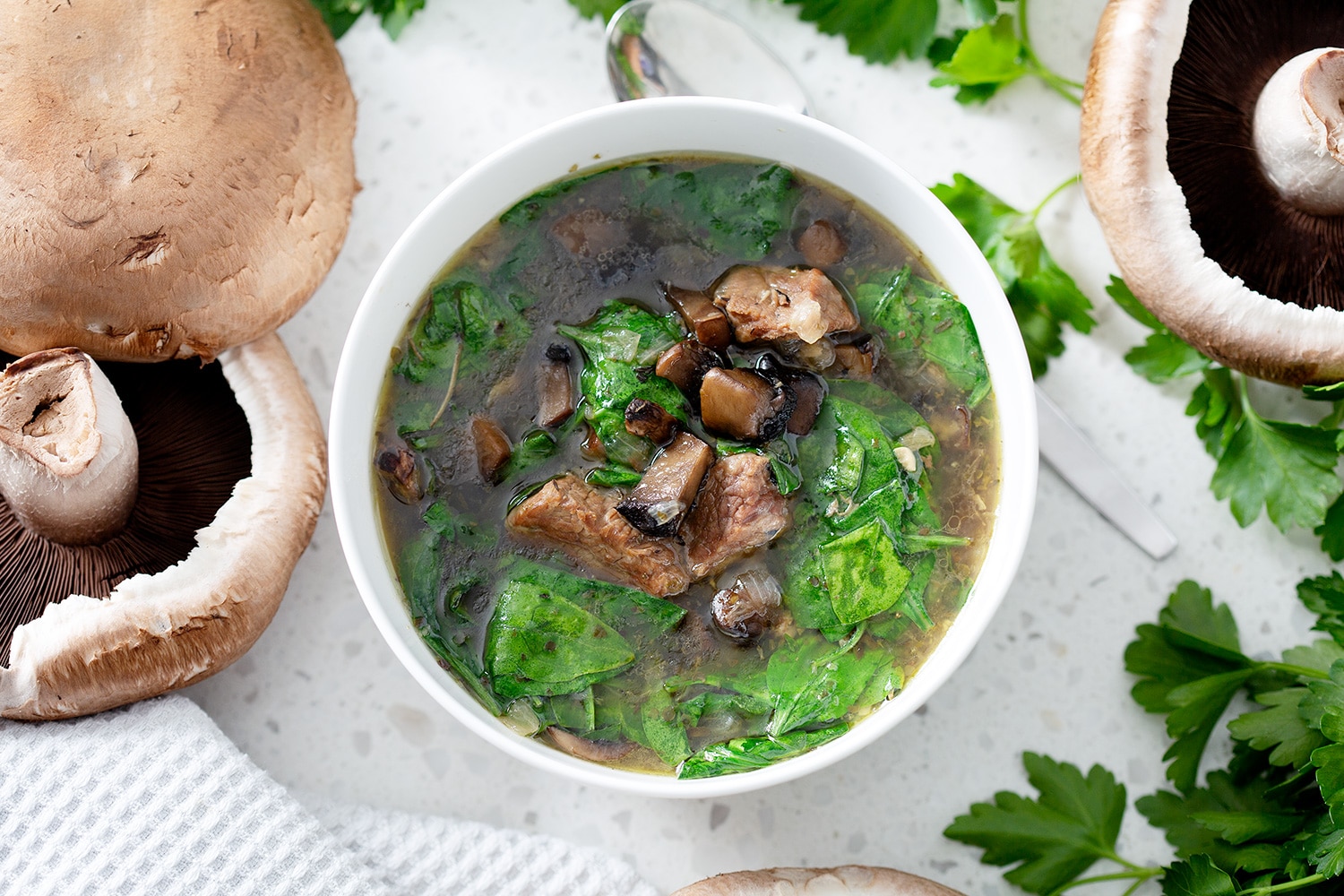 AIP Steak, Mushroom and Onion Soup Autoimmune Wellness