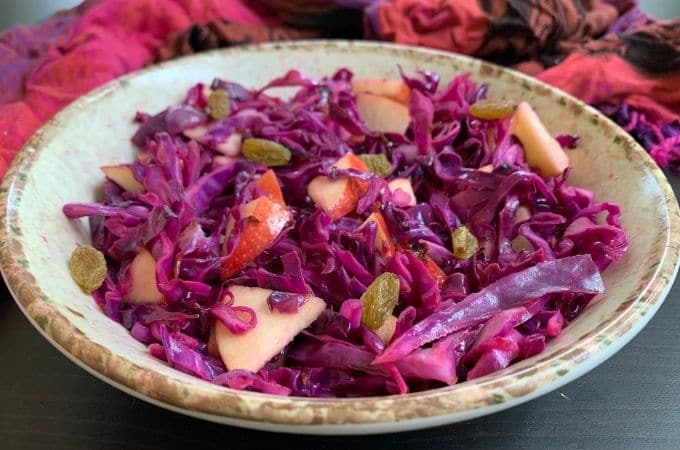 Warm Cabbage and Apple Salad
